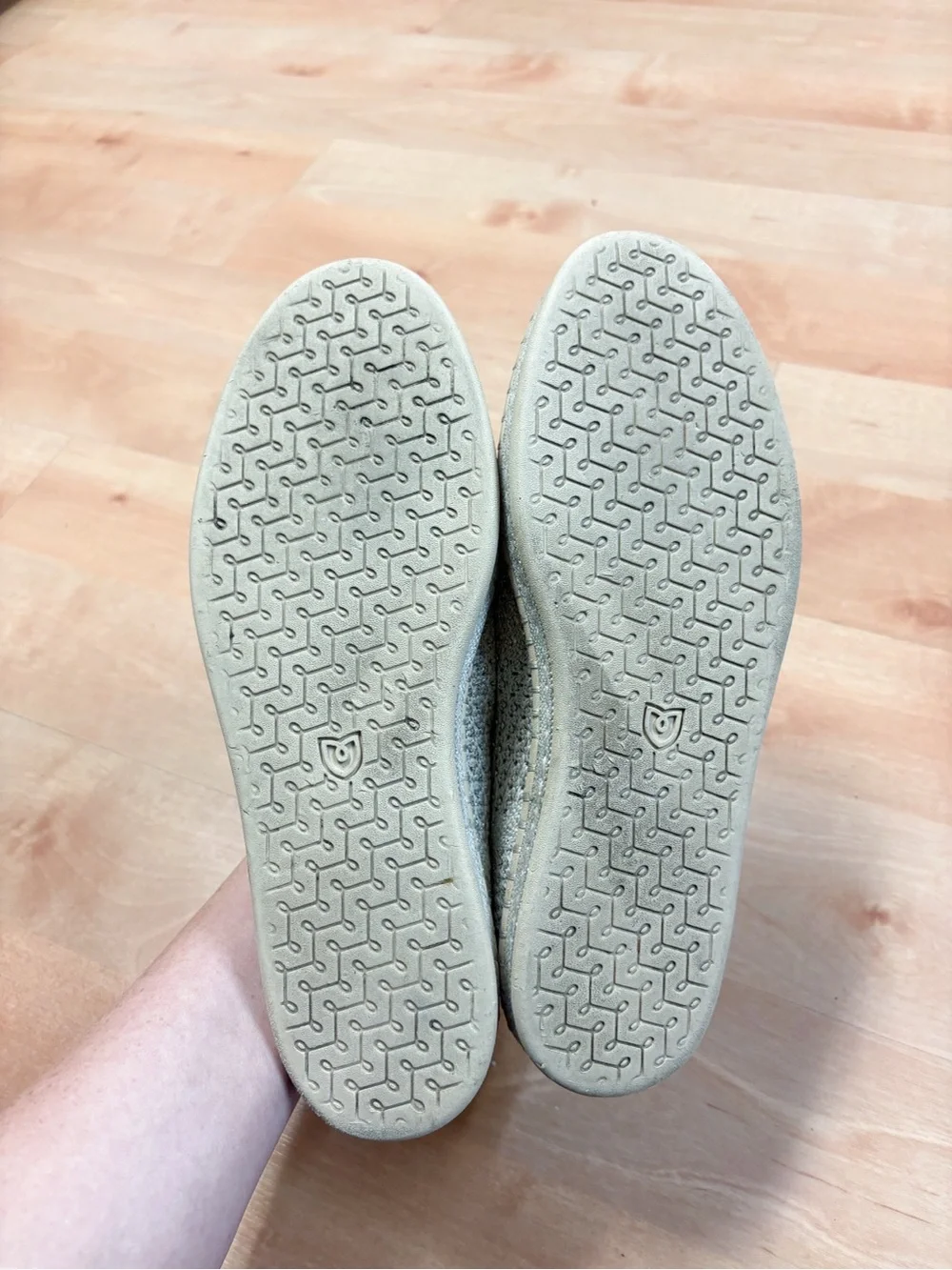 Rothy’s The Espadrille Diamond Metallic Knit Flats Women’s Size 9.5